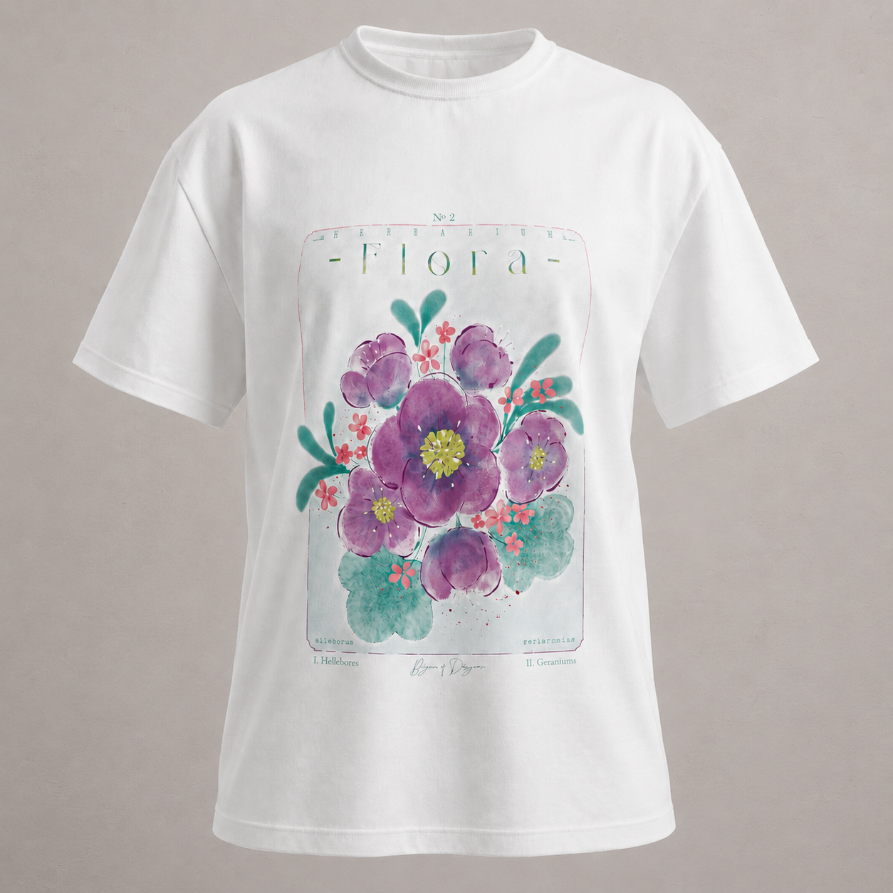 Hellebores & Geraniums | T-Shirt