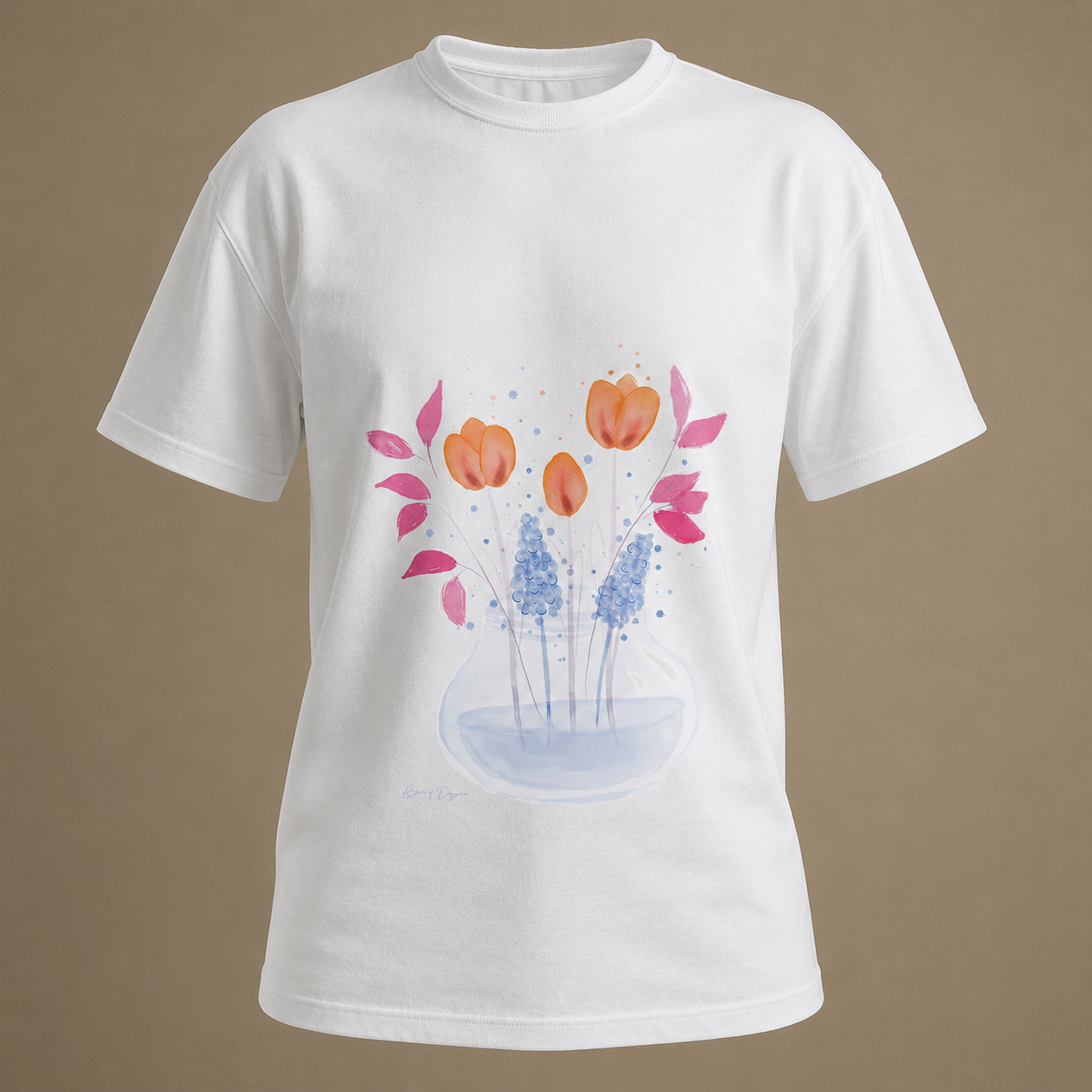 Muscari, Tulips & Bougainvillea | T-Shirt